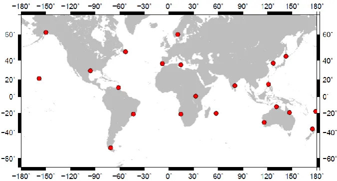 Figure 2-7: CONGO tracking stations (TUM 2013) 