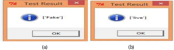 Fig.6 shows the biometric sample selction page,choose the trait to find the liveness detection  