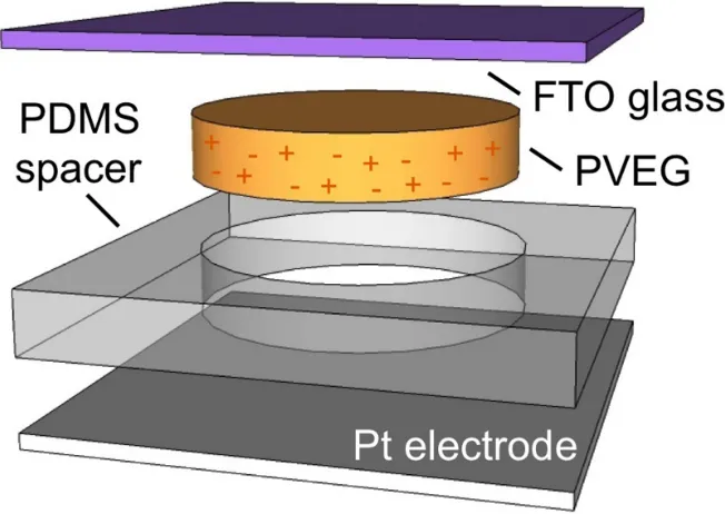 Figure 2-1. Schematic illustration of the photovoltaic cell employed in this study.  