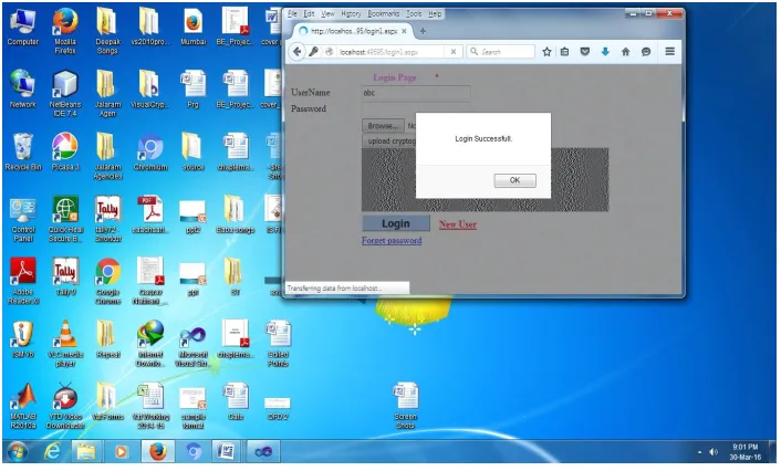 Fig. e is showing unsuccessful login because of invalid share. 