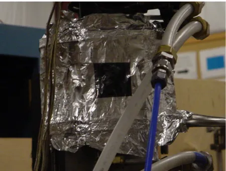 Figure 4.2 – Counterflow diffusion flame burner with the test section shielded from room air with a window built in for flame observation