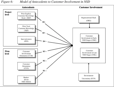 Figure 6: Model of Antecedents to Customer Involvement in NSD 