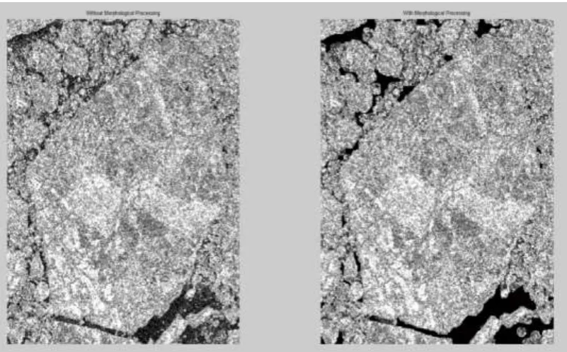 Figure 8: Morphological processing on the KGC segmentation result