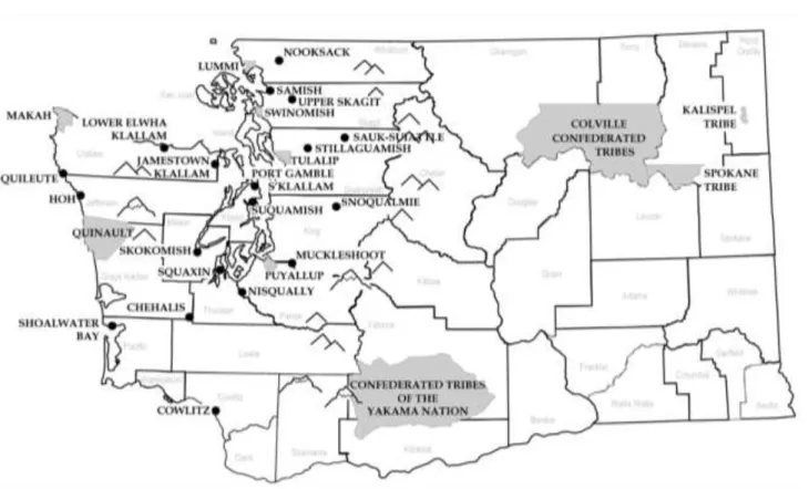 Figure 3 – Federally Recognized Tribes of Washington State 