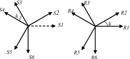 Figure 2. Stator and rotor winding axes (s1 is opened).