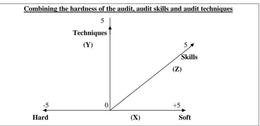 Figure 2.1 Combining the hardness of the audit, audit skills and audit techniques 