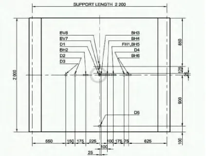Fig. 6. The impact target of the test #643 is the square simply supported reinforced concrete slab of 150 millimeters thickness and with side length of 2.2 meters