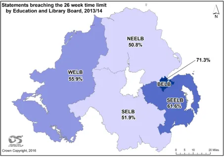 Figure 1: Proportion of statements of SEN breaching the statutory time limit by 