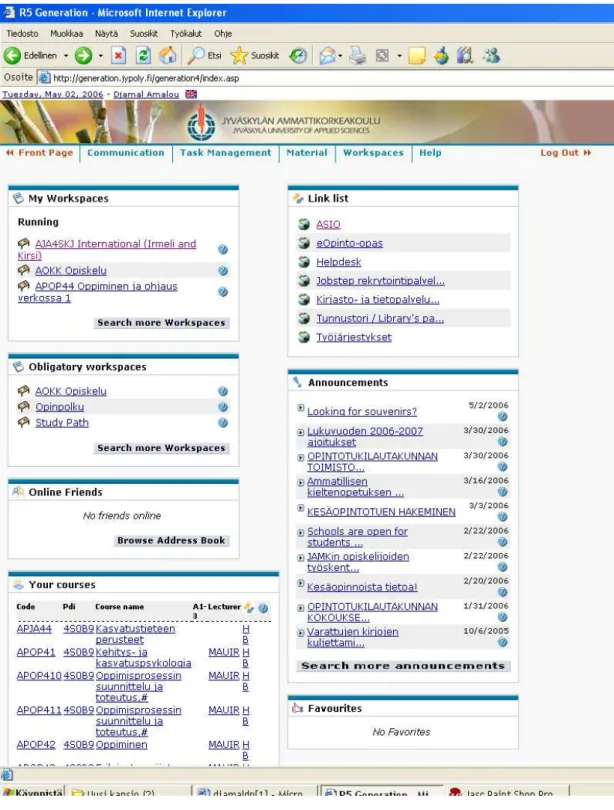 Figure 3: R5 user interface 