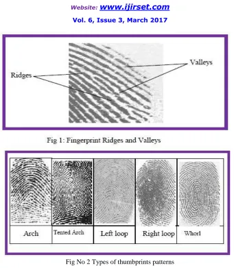 Fig No 2 Types of thumbprints patterns 
