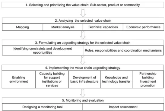 Figure 3. Basic steps of UNIDO’s approach to agro-value chain analysis and development.