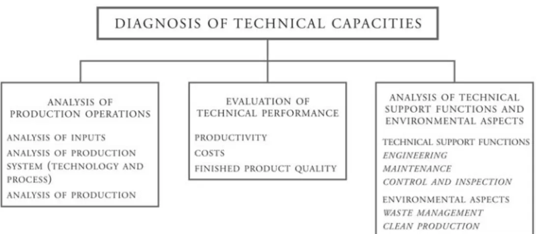 Figure 7. Analysis of value chain technical capacities (UNIDO, 2003)