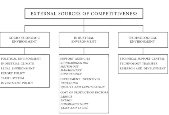 Figure 8. Analysis of main external sources of competitiveness (UNIDO, 2003)