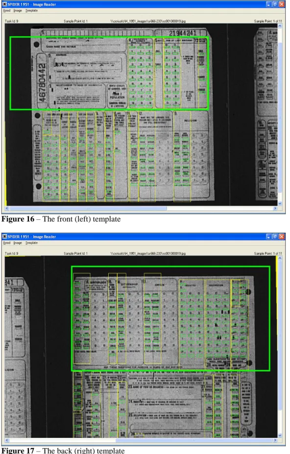 Figure 16 – The front (left) template 
