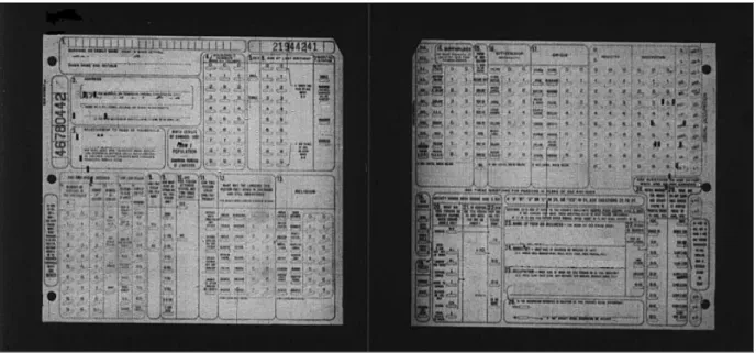 Figure 3 – Both the front and the back of the population card are represented in the 1951 image file 