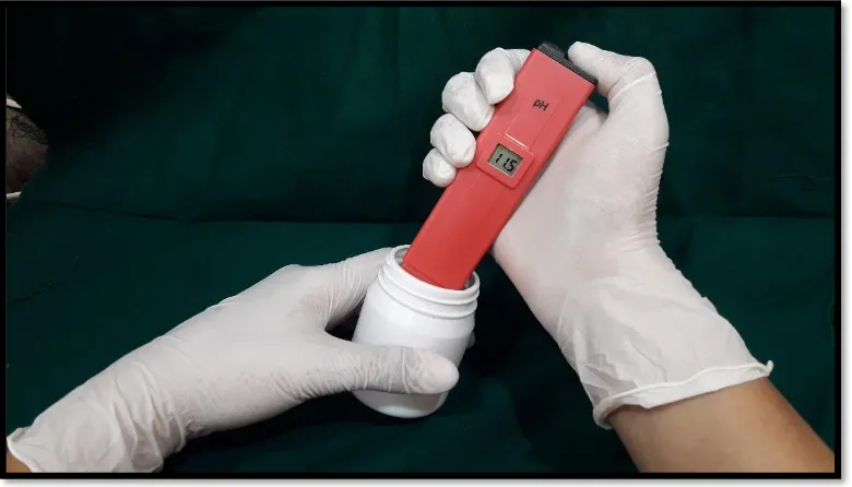 FIGURE 17: MEASURING pH USING pH METER   