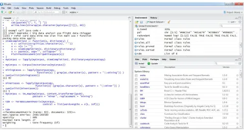 Figure 3: Term-Document matrix & frequent keywords 