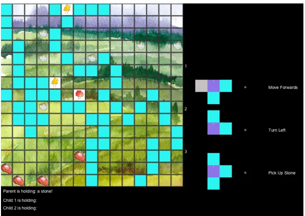 Figure 2. The What are you doing? game interface.  