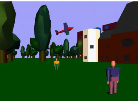 Figure  2.8 A scene with avatars generated using VRML [44] 