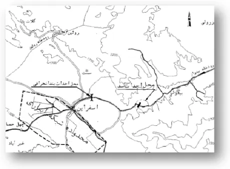 Figure 2: Dam site and understudied area