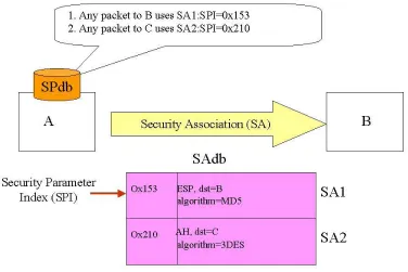 Figure 3. 1 – The Security Association (SA) 