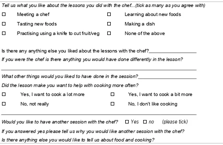 Figure 1: Attitude to session with chef