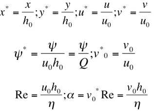 Figure 9).  The asterisk used for non dimensional variables is dropped for ease of writing but, 