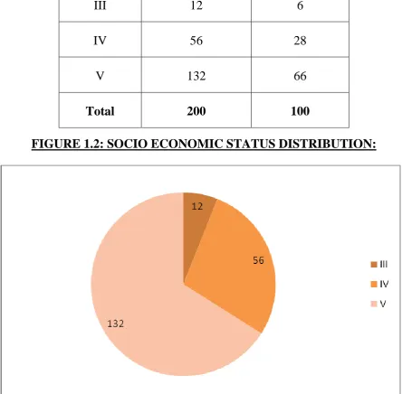 FIGURE 1.2: SOCIO ECONOMIC STATUS DISTRIBUTION: 