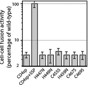FIG. 5. SSP association in GP-C complexes bearing mutations inthe G2 cysteine-histidine array