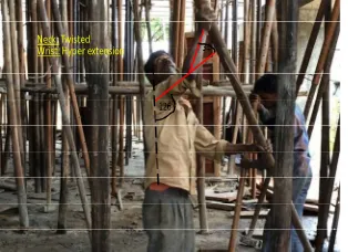 Figure 1: Worker doing excavation in awkward body posture. 