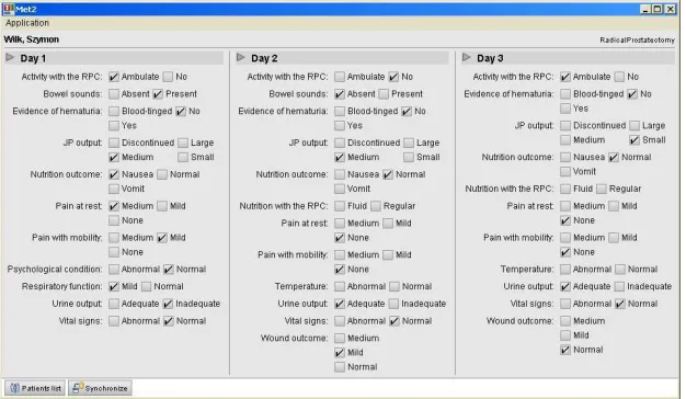Fig. 6. MET2-RP user interface 