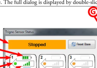 Figure 8. The Trigno Sensor Status Console offers real-time sensor feedback. 