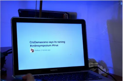 Figure 8:  Tweet visualization using the Visible Tweets online tool. 