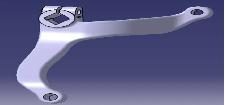 Fig. 1 Geometric modelling of steering lever link of a tractor 