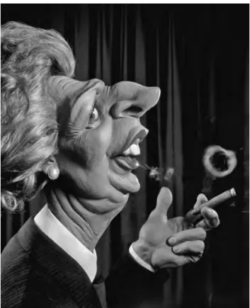 Figure 3.2   Margaret Thatcher: the Spi ing  Image  representation © Courtesy of  Spi ing  Image  Workshop,  John  Lawrence  Jones