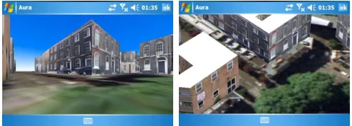 Fig. 2. a) Oblique and b) Allocentric VR perspectives 