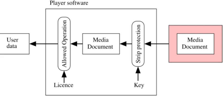 Figure 1: Handling protected media in the player software