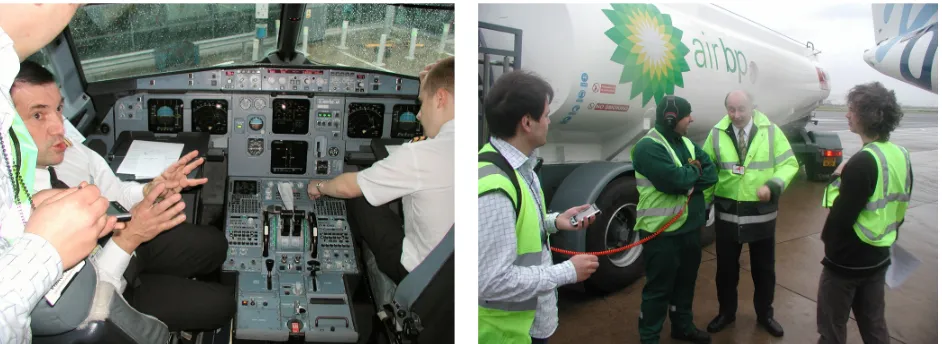 Figure 3. Two uses of the MSP when walking through the VA4 On-stand operations scenario in the workplace