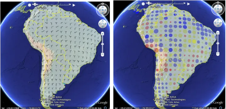 Figure 6. Transparency used to indicate the skill (quality) of the forecast using the Brier Skill Score (BSS)