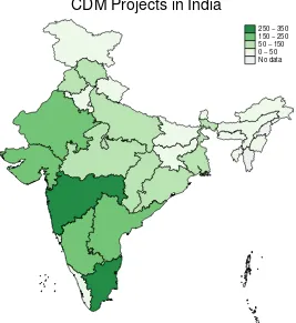Figure 1: Total number of CDM projects in India, 2003-2011.