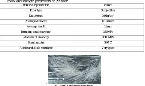 FIGURE 1 Polypropylene fiber 