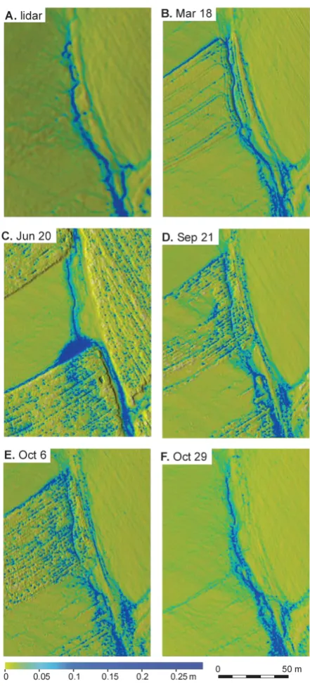 Figure 6: Enlarged area A from Figure 5, with the visible gully