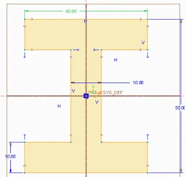 Figure 2. I-Shaped prototype with dimensions 