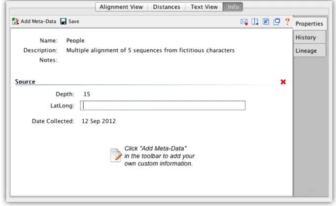 Figure 2.14: The Properties View