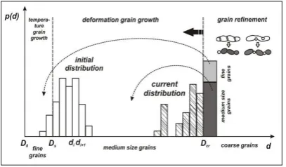 Fig. 2. The scheme of microstructure transformation used in the model.