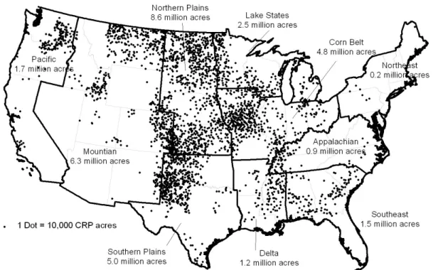 Figure 4. Distribution of CRP Acres in 1997 