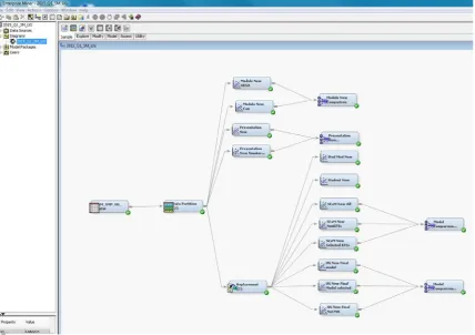 Figure 4: Screenshot of SAS Enterprise Guide Miner Project tree  (Undergraduate New learners)  
