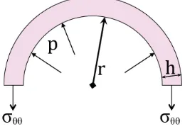 Figure 4.3 A diagram of the forces acting on a vessel under static equilibrium conditions