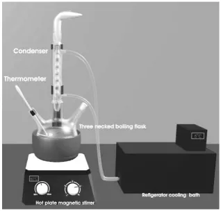 Fig. 3 Apparatus experimental for esterification and transesterification of crude Sterculia 