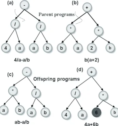 Figure 1. Symbolic representation of parent and offspring genetic programs 